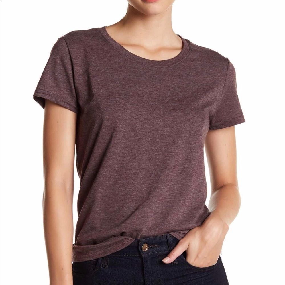 Joe’s jeans burgundy T-shirt with knot detail S
